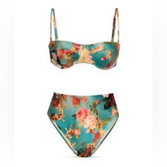 L'AGENCE Other - NEW L'AGENCE Rococo Roses Alexandria Underwire Bikini Top & bottom